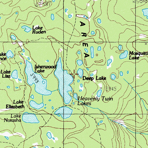 Topographic Map of Deep Lake, OR