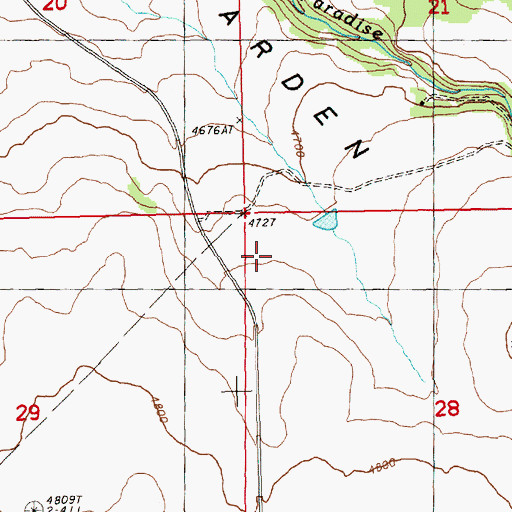 Topographic Map of Devils Garden, OR