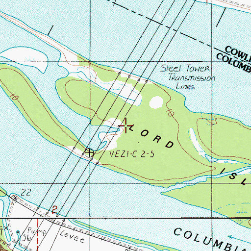 Topographic Map of Lord Island, OR