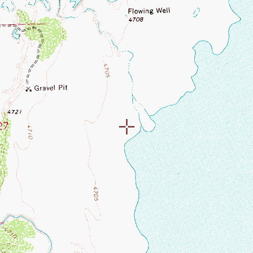 Topographic Map of Drews Creek Slough, OR