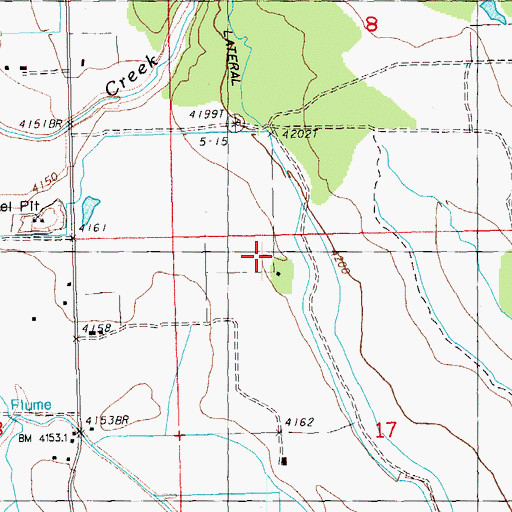 Topographic Map of East Lateral, OR