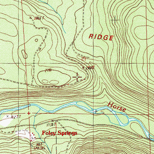 Topographic Map of Foley Ridge, OR