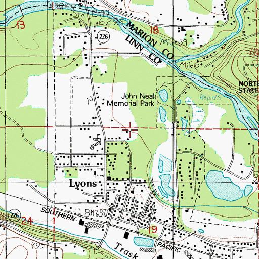 Topographic Map of Fox Valley, OR