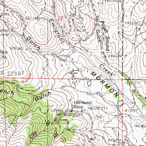 Topographic Map of French Gulch, OR
