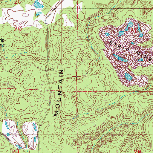 Topographic Map of Cely Ann Mountain, AL
