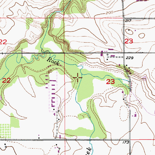 Topographic Map of Garret Creek, OR