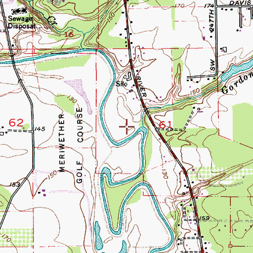 Topographic Map of Gordon Creek, OR