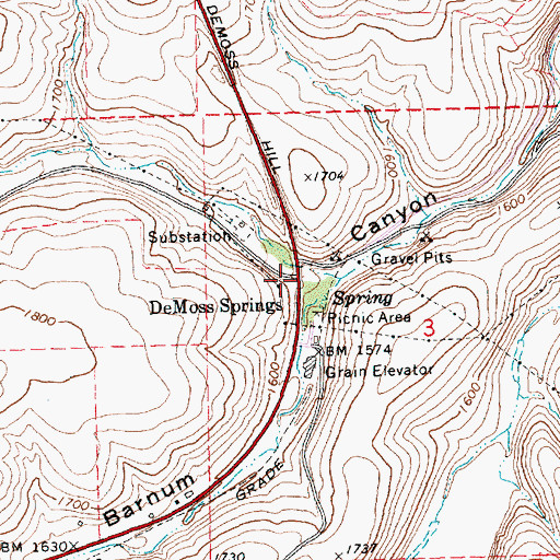 Topographic Map of Gordon Hollow, OR