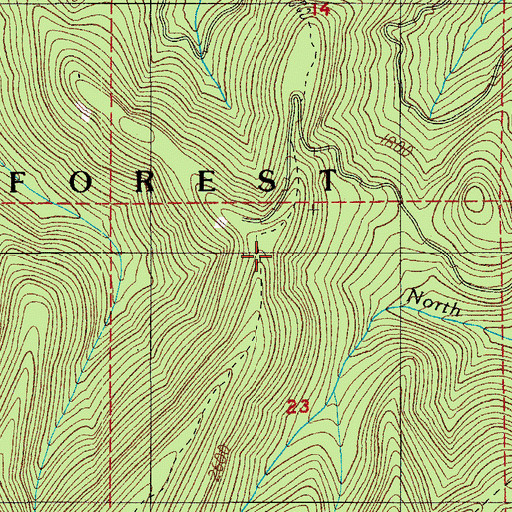 Topographic Map of Hardesty Trail, OR