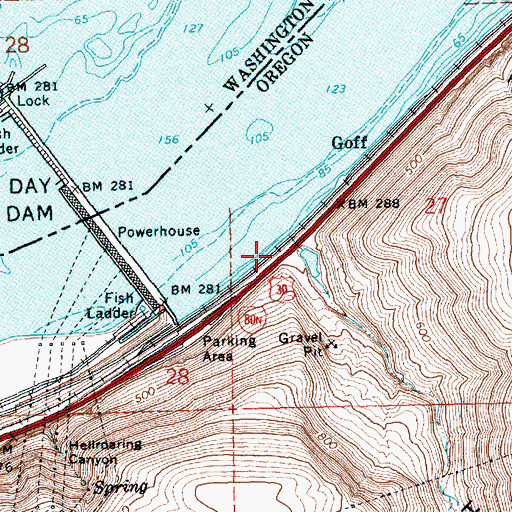 Topographic Map of Helm Canyon, OR