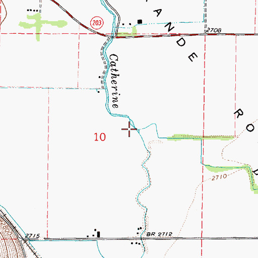Topographic Map of Little Creek, OR