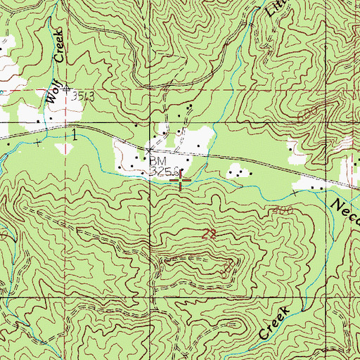 Topographic Map of Little Humbug Creek, OR