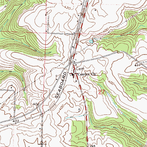 Topographic Map of Center United Methodist Church, AL
