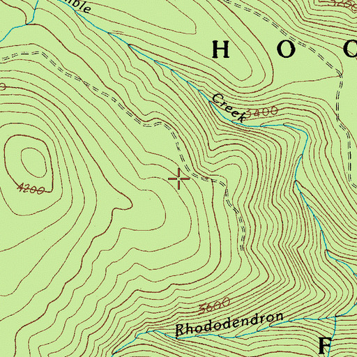Topographic Map of Lowe Creek Trail, OR