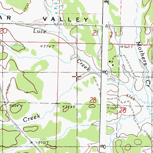 Topographic Map of Luce Creek, OR