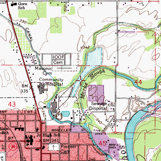 Topographic Map of Marks Slough, OR
