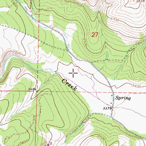 Topographic Map of McIntyre Creek, OR