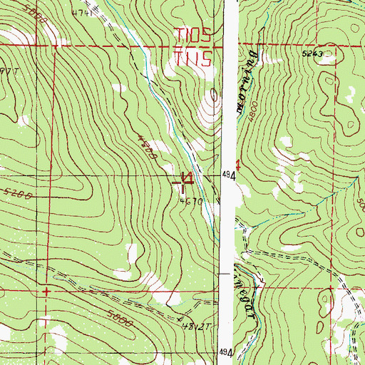 Topographic Map of Morning Creek, OR