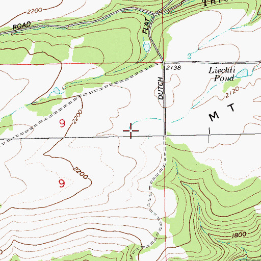 Topographic Map of Mount Hood Flat, OR