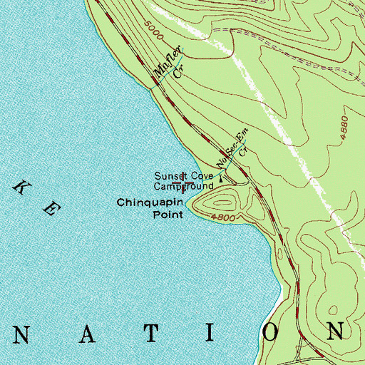 Topographic Map of No-See-Em Creek, OR