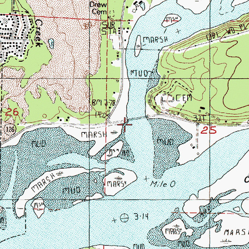 Topographic Map of North Fork Siuslaw River, OR