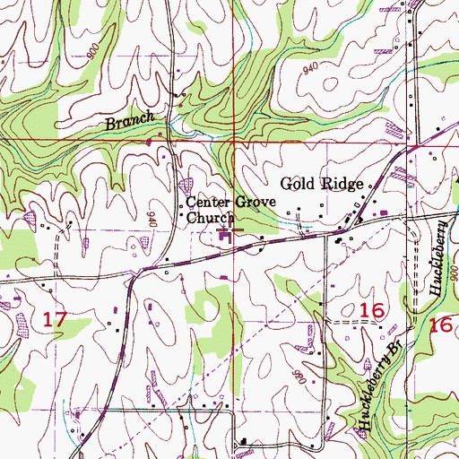 Topographic Map of Center Grove Missionary Baptist Church, AL