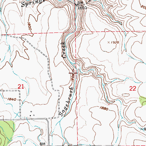 Topographic Map of Old Maids Canyon, OR