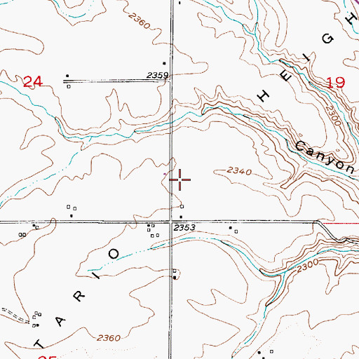 Topographic Map of Ontario Heights, OR