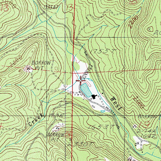 Topographic Map of Paradise Creek, OR