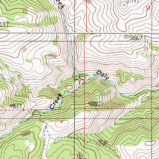 Topographic Map of Pole Creek, OR