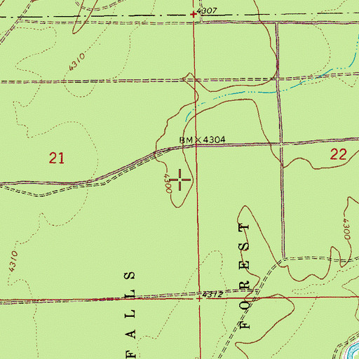 Topographic Map of Pringle Falls Experimental Forest, OR
