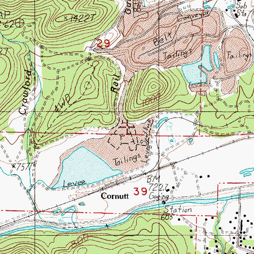Topographic Map of Rail Gulch, OR
