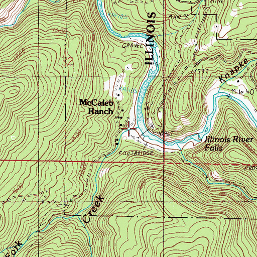 Topographic Map of Rancherie Creek, OR