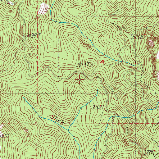 Topographic Map of Red Butte Trail, OR
