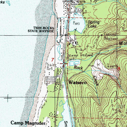 Topographic Map of Rock Creek, OR