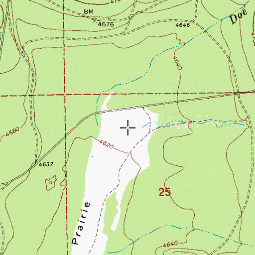 Topographic Map of Rock Creek, OR