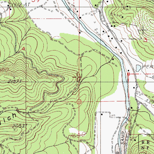 Topographic Map of Rock Gulch, OR