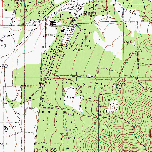 Topographic Map of Rock Gulch, OR