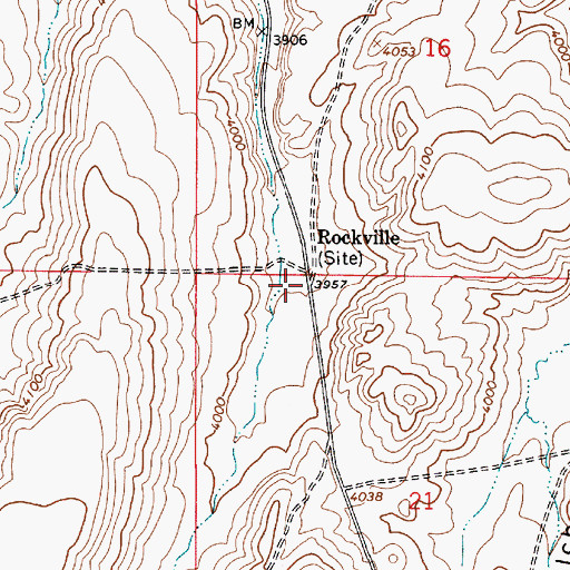 Topographic Map of Rockville, OR