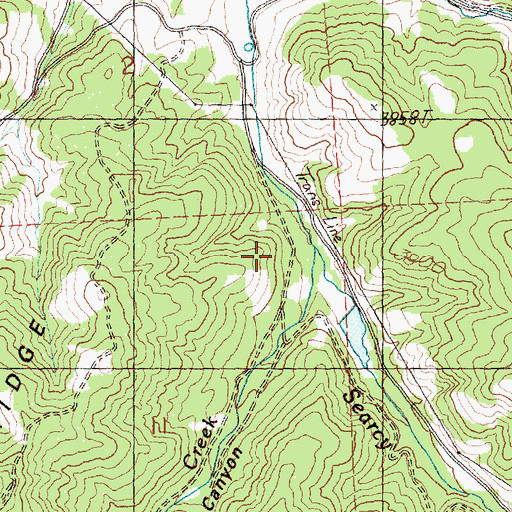 Topographic Map of Little Searcy Creek, OR