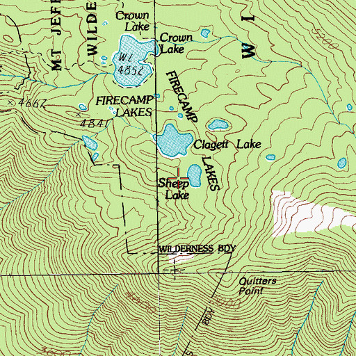 Topographic Map of Sheep Lake, OR