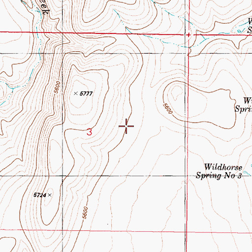 Topographic Map of Sheepshead Mountains, OR