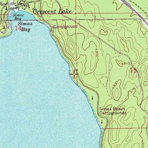 Topographic Map of Simax Group Camp, OR