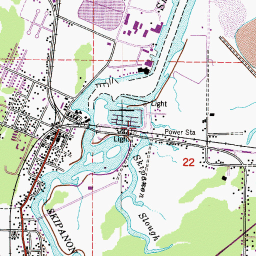 Topographic Map of Skipanon Slough, OR