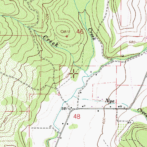 Topographic Map of Solomon Creek, OR