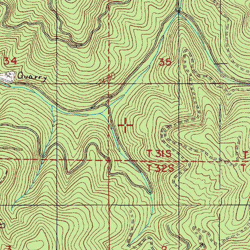 Topographic Map of South Fork Trail, OR