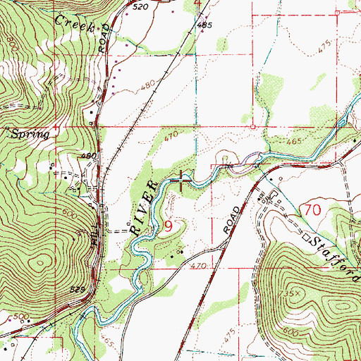 Topographic Map of Spores Creek, OR