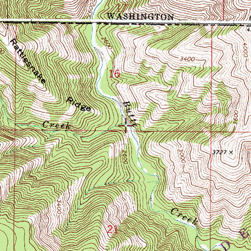 Topographic Map of Temux Creek, OR