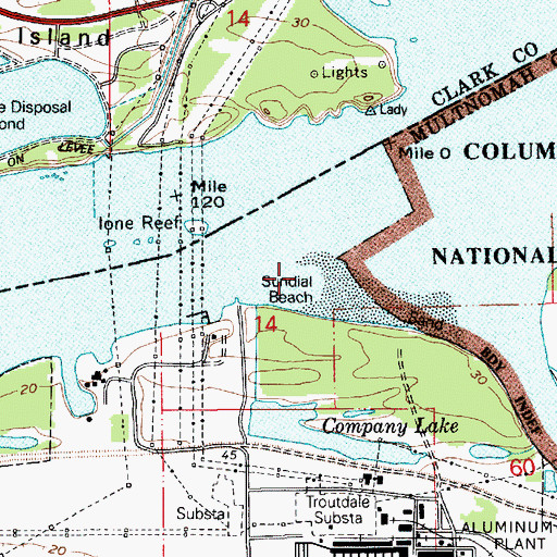 Topographic Map of Sundial Beach, OR