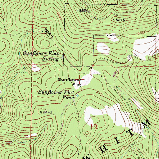 Topographic Map of Sunflower Flat, OR